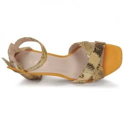 Chaussures Femme Sandales et Nu-pieds Fericelli JEZI Jaune -Sandales Soldes Boutique 16866310 500 F