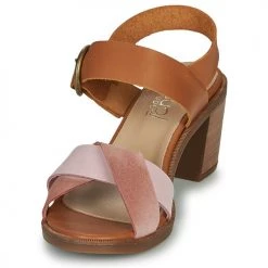 Chaussures Femme Sandales et Nu-pieds Casual Attitude MEL Camel / Rose -Sandales Soldes Boutique 16918709 500 C