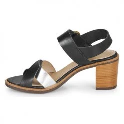 Chaussures Femme Sandales et Nu-pieds Casual Attitude MILLA Noir / Argent -Sandales Soldes Boutique 16918710 500 D