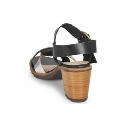 Chaussures Femme Sandales et Nu-pieds Casual Attitude MILLA Noir / Argent -Sandales Soldes Boutique 16918710 500 E