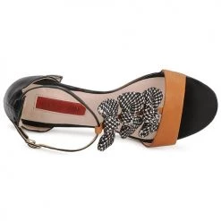 Chaussures Femme Sandales et Nu-pieds MySuelly CAPO Noir / Marron -Sandales Soldes Boutique 178061 500 F