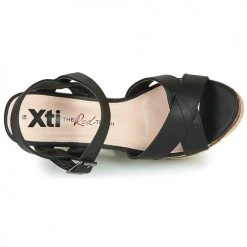 Chaussures Femme Sandales et Nu-pieds Xti Noir -Sandales Soldes Boutique 18248031 500 F