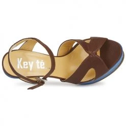 Chaussures Femme Sandales et Nu-pieds Keyté CUBA-LUX-MARRONE-FLY-9 MARRONE -Sandales Soldes Boutique 183190 500 F