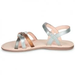 Chaussures Fille Sandales et Nu-pieds Little Mary LIGHT Argenté -Sandales Soldes Boutique 18351343 500 D