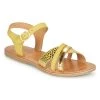 Chaussures Fille Sandales et Nu-pieds Geox J SANDAL EOLIE GIRL Jaune / Doré
