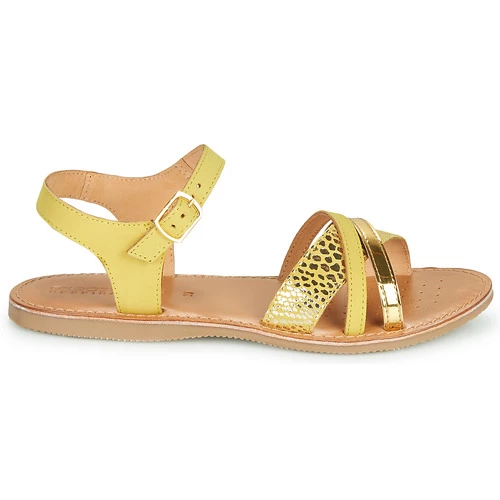 Chaussures Fille Sandales et Nu-pieds Geox J SANDAL EOLIE GIRL Jaune / Doré 2 Chaussures Fille Sandales et Nu-pieds Geox J SANDAL EOLIE GIRL Jaune / Doré – Image 2
