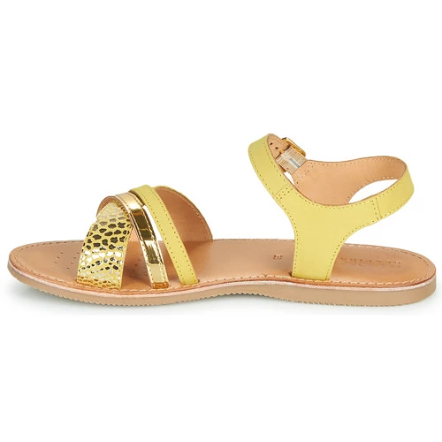 Chaussures Fille Sandales et Nu-pieds Geox J SANDAL EOLIE GIRL Jaune / Doré 4 Chaussures Fille Sandales et Nu-pieds Geox J SANDAL EOLIE GIRL Jaune / Doré – Image 4