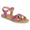 Chaussures Fille Sandales et Nu-pieds Geox J SANDAL EOLIE GIRL Rose / Doré