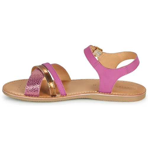 Chaussures Fille Sandales et Nu-pieds Geox J SANDAL EOLIE GIRL Rose / Doré 4 Chaussures Fille Sandales et Nu-pieds Geox J SANDAL EOLIE GIRL Rose / Doré – Image 4
