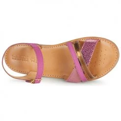 Chaussures Fille Sandales et Nu-pieds Geox J SANDAL EOLIE GIRL Rose / Doré 11 Chaussures Fille Sandales et Nu-pieds Geox J SANDAL EOLIE GIRL Rose / Doré -Sandales Soldes Boutique 18418956 500 F
