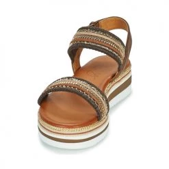Chaussures Femme Sandales et Nu-pieds Mustang NORMA Marron -Sandales Soldes Boutique 18641184 500 C