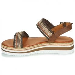 Chaussures Femme Sandales et Nu-pieds Mustang NORMA Marron -Sandales Soldes Boutique 18641184 500 D