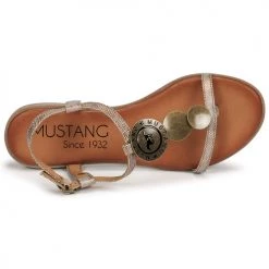 Chaussures Femme Sandales et Nu-pieds Mustang ANITTA Bronze -Sandales Soldes Boutique 18641186 500 F