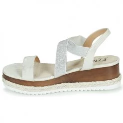 Chaussures Femme Sandales et Nu-pieds Elue par nous JELLYA Argenté -Sandales Soldes Boutique 18642718 500 D