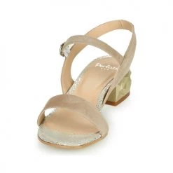 Chaussures Femme Sandales et Nu-pieds Perlato 11817-CAM-FREJE-STONE Beige / Doré -Sandales Soldes Boutique 18646862 500 C