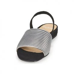 Chaussures Femme Sandales et Nu-pieds Perlato 11117-YORK-ARGENT-CAM-NOIR Noir / Argent -Sandales Soldes Boutique 18646863 500 C