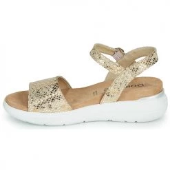 Chaussures Femme Sandales et Nu-pieds Dorking ROCK Doré -Sandales Soldes Boutique 18647856 500 D