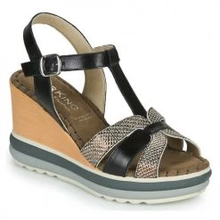 Chaussures Femme Sandales et Nu-pieds Dorking TOTEM Noir / Bronze