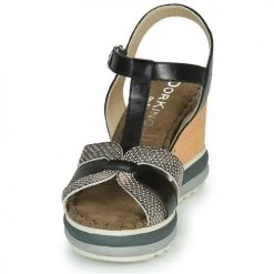 Chaussures Femme Sandales et Nu-pieds Dorking TOTEM Noir / Bronze -Sandales Soldes Boutique 18647867 500 C