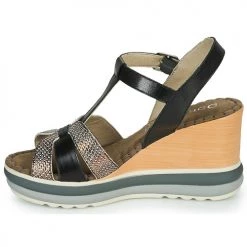 Chaussures Femme Sandales et Nu-pieds Dorking TOTEM Noir / Bronze -Sandales Soldes Boutique 18647867 500 D