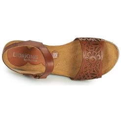 Chaussures Femme Sandales et Nu-pieds Dorking PALMA Marron -Sandales Soldes Boutique 18647872 500 F