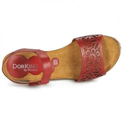 Chaussures Femme Sandales et Nu-pieds Dorking PALMA Rouge -Sandales Soldes Boutique 18647873 500 F