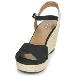 Chaussures Femme Sandales et Nu-pieds Tom Tailor NOUMI Noir -Sandales Soldes Boutique 18648212 500 C