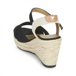 Chaussures Femme Sandales et Nu-pieds Tom Tailor NOUMI Noir -Sandales Soldes Boutique 18648212 500 E