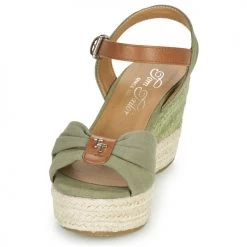 Chaussures Femme Sandales et Nu-pieds Tom Tailor FOLIN Kaki -Sandales Soldes Boutique 18648216 500 C