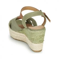 Chaussures Femme Sandales et Nu-pieds Tom Tailor FOLIN Kaki -Sandales Soldes Boutique 18648216 500 E