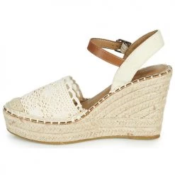 Chaussures Femme Sandales et Nu-pieds Tom Tailor DEB Crème -Sandales Soldes Boutique 18648218 500 D