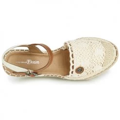 Chaussures Femme Sandales et Nu-pieds Tom Tailor DEB Crème -Sandales Soldes Boutique 18648218 500 F