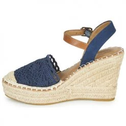 Chaussures Femme Sandales et Nu-pieds Tom Tailor DEB Marine -Sandales Soldes Boutique 18648219 500 D