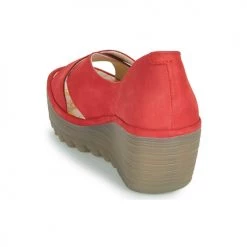 Chaussures Femme Sandales et Nu-pieds Fly London YOMA Rouge -Sandales Soldes Boutique 18649471 500 E
