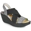 Chaussures Femme Sandales et Nu-pieds Fly London YAJI Noir / Blanc