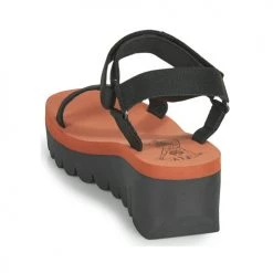 Chaussures Femme Sandales et Nu-pieds Fly London YEFA Noir -Sandales Soldes Boutique 18649479 500 E