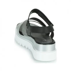 Chaussures Femme Sandales et Nu-pieds Gabor 6461061 Noir / Blanc / Argenté -Sandales Soldes Boutique 18655357 500 E
