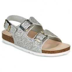 Chaussures Fille Sandales et Nu-pieds Pepe jeans BIO BASIC GLITTER Argent / Glitter