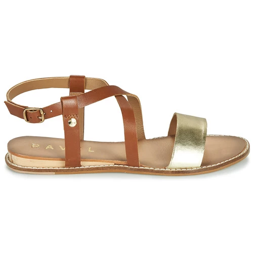 Chaussures Femme Sandales et Nu-pieds Ravel ASPEN Doré / Camel 2 Chaussures Femme Sandales et Nu-pieds Ravel ASPEN Doré / Camel – Image 2