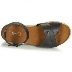 Chaussures Femme Sandales et Nu-pieds Only MAUVE 1 Noir -Sandales Soldes Boutique 18677119 500 F