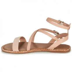 Chaussures Femme Sandales et Nu-pieds Tommy Hilfiger ESSENTIAL TOMMY FLAT SANDAL Cognac -Sandales Soldes Boutique 18681762 500 D