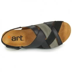 Chaussures Femme Sandales et Nu-pieds Art CRETA Noir -Sandales Soldes Boutique 18696124 500 F