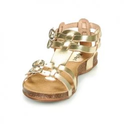 Chaussures Femme Sandales et Nu-pieds Kickers ANA Doré -Sandales Soldes Boutique 18722475 500 C