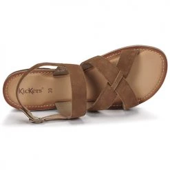 Chaussures Femme Sandales et Nu-pieds Kickers DIBA-2 Camel -Sandales Soldes Boutique 18722483 500 F