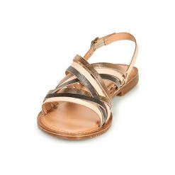 Chaussures Femme Sandales et Nu-pieds Kickers ETRUSK Rose / Metal / Argent -Sandales Soldes Boutique 18722489 500 C