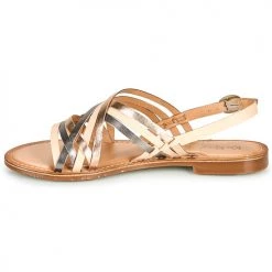 Chaussures Femme Sandales et Nu-pieds Kickers ETRUSK Rose / Metal / Argent -Sandales Soldes Boutique 18722489 500 D