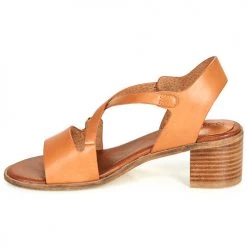 Chaussures Femme Sandales et Nu-pieds Kickers VOLUBILIS Camel -Sandales Soldes Boutique 18722506 500 D