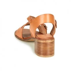 Chaussures Femme Sandales et Nu-pieds Kickers VOLUBILIS Camel -Sandales Soldes Boutique 18722506 500 E