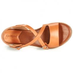 Chaussures Femme Sandales et Nu-pieds Kickers VOLUBILIS Camel -Sandales Soldes Boutique 18722506 500 F