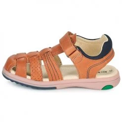 Chaussures Enfant Sandales et Nu-pieds Kickers PLATINIUM Camel -Sandales Soldes Boutique 18722893 500 D